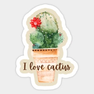 I love cactus Sticker